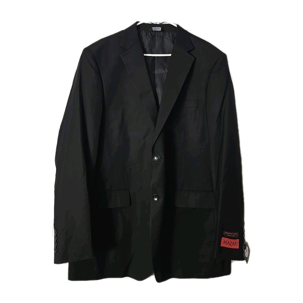 Mazari Mens Black Paris Sport Coat Size L46 X W40 New With Tags.‎  MSRP $395